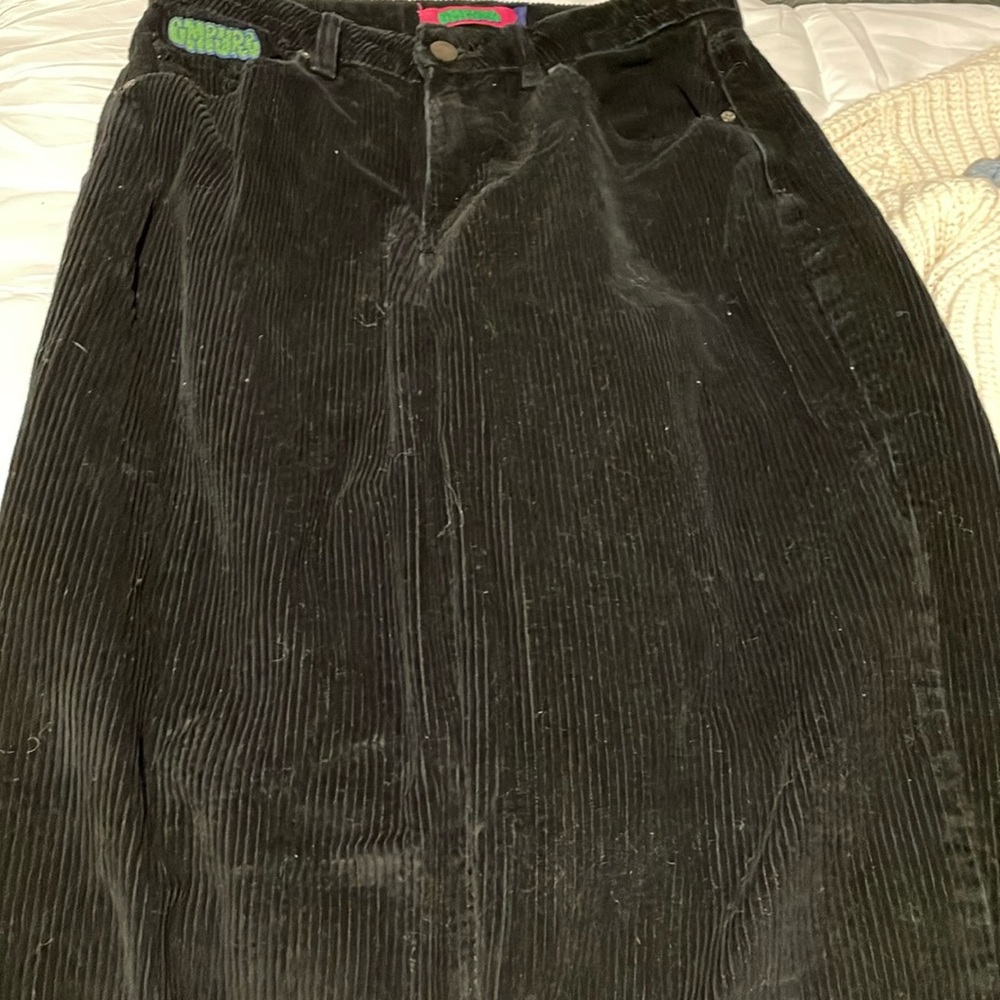black corduroy pants